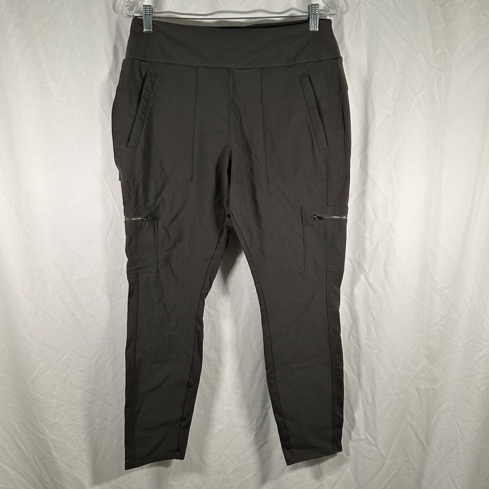 Athleta Pants Women's 14 Grey Pull On Stretchy 6 Pocket High Rise
